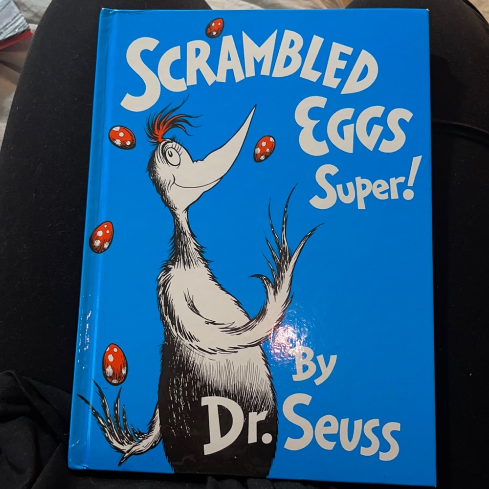 Discontinued Dr. Seuss book “scrambled eggs super!”